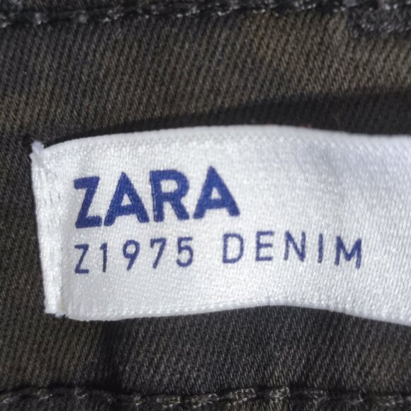 Zara Denim women's size 8 camo colour and pattern Moto style jeans - Picture 5 of 15